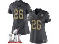 Women's Nike New England Patriots #26 Logan Ryan Limited Black 2016 Salute to Service Super Bowl LI 51 NFL Jersey