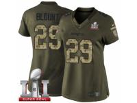 Women's Nike New England Patriots #29 LeGarrette Blount Limited Green Salute to Service Super Bowl LI 51 NFL Jersey