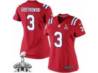 Women's Nike New England Patriots #3 Stephen Gostkowski Limited Red Alternate Super Bowl XLIX NFL Jersey