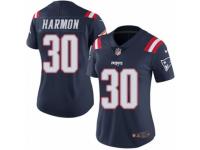 Women's Nike New England Patriots #30 Duron Harmon Limited Navy Blue Rush NFL Jersey