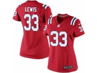 Women's Nike New England Patriots #33 Dion Lewis Game Red Alternate NFL Jersey