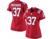 Women's Nike New England Patriots #37 Jordan Richards Game Red Alternate NFL Jersey