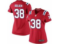 Women's Nike New England Patriots #38 Brandon Bolden Game Red Alternate NFL Jersey