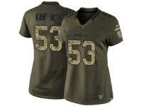 Women's Nike New England Patriots #53 Kyle Van Noy Limited Green Salute to Service NFL Jersey