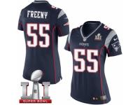 Women's Nike New England Patriots #55 Jonathan Freeny Elite Navy Blue Team Color Super Bowl LI 51 NFL Jersey