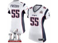 Women's Nike New England Patriots #55 Jonathan Freeny Elite White Super Bowl LI 51 NFL Jersey