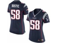 Women's Nike New England Patriots #58 Jon Bostic Game Navy Blue Team Color NFL Jersey