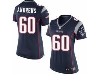 Women's Nike New England Patriots #60 David Andrews Game Navy Blue Team Color NFL Jersey