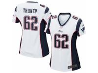 Women's Nike New England Patriots #62 Joe Thuney White NFL Jersey