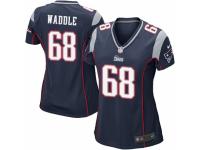 Women's Nike New England Patriots #68 LaAdrian Waddle Game Navy Blue Team Color NFL Jersey