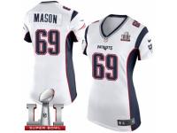 Women's Nike New England Patriots #69 Shaq Mason Elite White Super Bowl LI 51 NFL Jersey