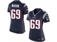 Women's Nike New England Patriots #69 Shaq Mason Limited Navy Blue Team Color NFL Jersey