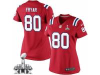 Women's Nike New England Patriots #80 Irving Fryar Elite Red Alternate Super Bowl XLIX NFL Jersey