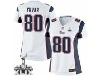 Women's Nike New England Patriots #80 Irving Fryar Elite White Super Bowl XLIX NFL Jersey