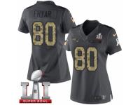 Women's Nike New England Patriots #80 Irving Fryar Limited Black 2016 Salute to Service Super Bowl LI 51 NFL Jersey