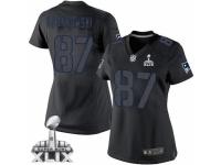 Women's Nike New England Patriots #87 Rob Gronkowski Limited Black Impact Super Bowl XLIX NFL Jersey