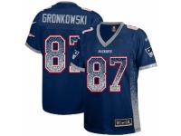 Women's Nike New England Patriots #87 Rob Gronkowski Limited Navy Blue Drift Fashion NFL Jersey