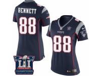 Women's Nike New England Patriots #88 Martellus Bennett Navy Blue Team Color Super Bowl LI Champions NFL Jersey