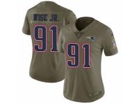 Women's Nike New England Patriots #91 Deatrich Wise Jr Limited Olive 2017 Salute to Service NFL Jersey