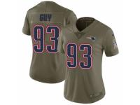 Women's Nike New England Patriots #93 Lawrence Guy Limited Olive 2017 Salute to Service NFL Jersey