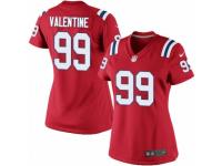 Women's Nike New England Patriots #99 Vincent Valentine Red Alternate NFL Jersey