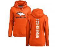 Women's Royce Freeman Orange Backer NFL Nike Denver Broncos #28 Pullover Hoodie