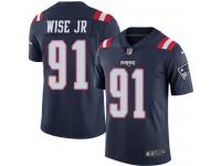 Youth Limited Deatrich Wise Jr #91 Nike Navy Blue Jersey - NFL New England Patriots Rush