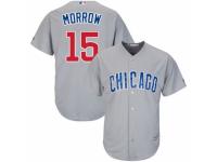 Youth Majestic Chicago Cubs #15 Brandon Morrow Grey Road Cool Base MLB Jersey