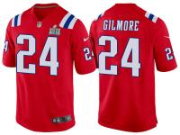 Youth NEW ENGLAND PATRIOTS #24 STEPHON GILMORE RED SUPER BOWL LII BOUND GAME JERSEY