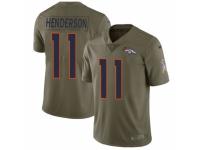 Youth Nike Denver Broncos #11 Carlos Henderson Limited Olive 2017 Salute to Service NFL Jersey