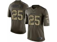 Youth Nike Denver Broncos #25 Chris Harris Jr Limited Green Salute to Service NFL Jersey