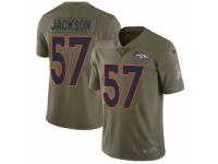 Youth Nike Denver Broncos #57 Tom Jackson Limited Olive 2017 Salute to Service NFL Jersey