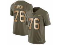 Youth Nike Denver Broncos #76 Max Garcia Limited Olive/Gold 2017 Salute to Service NFL Jersey