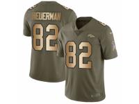 Youth Nike Denver Broncos #82 Jeff Heuerman Limited Olive/Gold 2017 Salute to Service NFL Jersey