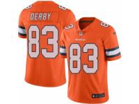 Youth Nike Denver Broncos #83 A.J. Derby Limited Orange Rush Vapor Untouchable NFL Jersey