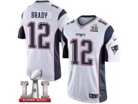 Youth Nike New England Patriots #12 Tom Brady Limited White Super Bowl LI 51 NFL Jersey