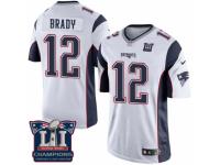 Youth Nike New England Patriots #12 Tom Brady White Super Bowl LI Champions NFL Jersey