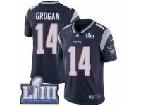 Youth Nike New England Patriots #14 Steve Grogan Navy Blue Team Color Vapor Untouchable Limited Player Super Bowl LIII Bound NFL Jersey