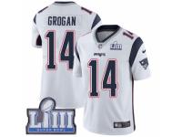 Youth Nike New England Patriots #14 Steve Grogan White Vapor Untouchable Limited Player Super Bowl LIII Bound NFL Jersey