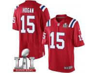 Youth Nike New England Patriots #15 Chris Hogan Limited Red Alternate Super Bowl LI 51 NFL Jersey