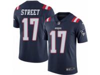 Youth Nike New England Patriots #17 Devin Street Limited Navy Blue Rush NFL Jersey