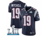 Youth Nike New England Patriots #19 Malcolm Mitchell Navy Blue Team Color Vapor Untouchable Limited Player Super Bowl LII NFL Jersey