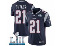 Youth Nike New England Patriots #21 Malcolm Butler Navy Blue Team Color Vapor Untouchable Limited Player Super Bowl LII NFL Jersey