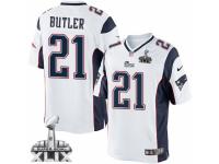 Youth Nike New England Patriots #21 Malcolm Butler White Super Bowl XLIX NFL Jersey