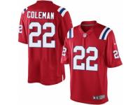 Youth Nike New England Patriots #22 Justin Coleman Limited Red Alternate NFL Jersey