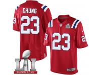 Youth Nike New England Patriots #23 Patrick Chung Elite Red Alternate Super Bowl LI 51 NFL Jersey