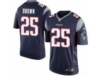 Youth Nike New England Patriots #25 Tarell Brown Navy Blue Team Color NFL Jersey