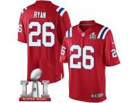 Youth Nike New England Patriots #26 Logan Ryan Elite Red Alternate Super Bowl LI 51 NFL Jersey