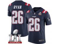 Youth Nike New England Patriots #26 Logan Ryan Limited Navy Blue Rush Super Bowl LI 51 NFL Jersey