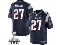 Youth Nike New England Patriots #27 Tavon Wilson Navy Blue Team Color Super Bowl XLIX NFL Jersey